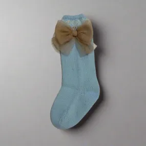 Baby Blue Girl's Knit Socks