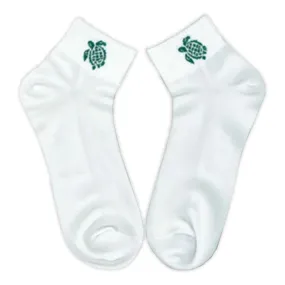 Honu (Sea Turtle) White Ankle Socks