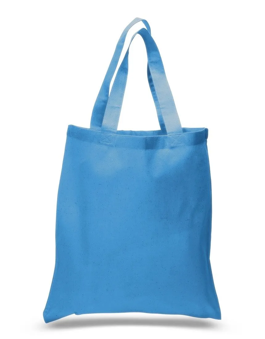 12 ct Economical 100% Cotton Reusable Wholesale Tote Bags - By Dozen