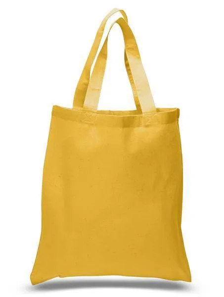 12 ct Economical 100% Cotton Reusable Wholesale Tote Bags - By Dozen