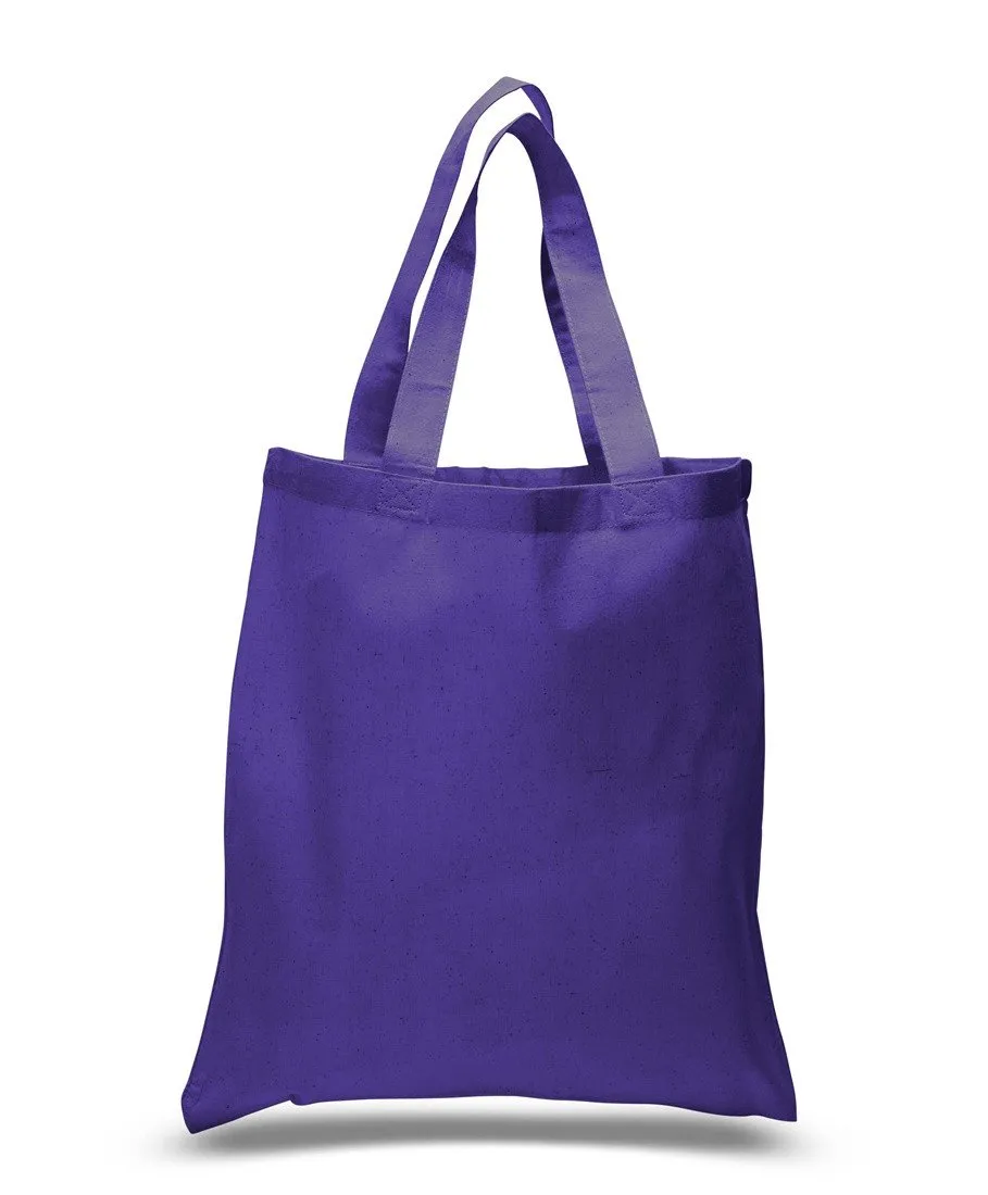 12 ct Economical 100% Cotton Reusable Wholesale Tote Bags - By Dozen