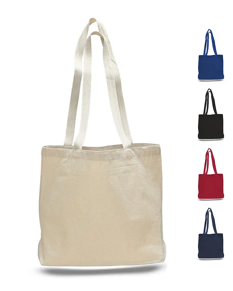 12 ct Large Canvas Value Messenger Tote Bags - By Dozen