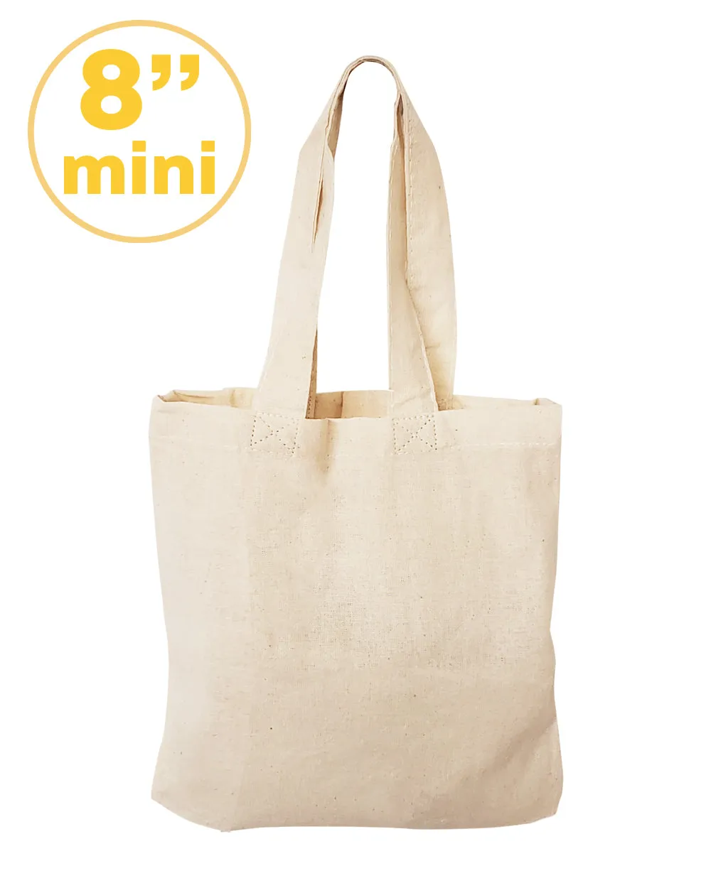 12 ct MINI Cotton 8" Tote Bag / Favor Gift Bags - By Dozen