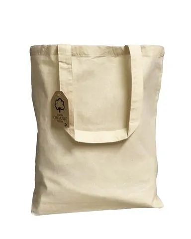 12 ct Organic Cotton Canvas Tote Bags with Gusset - By Dozen