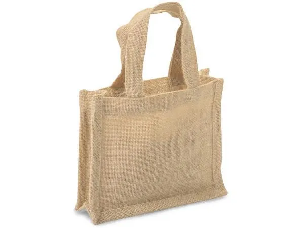 150 ct Small Burlap Party Favor Bags / Jute Gift Tote Bags - By Case