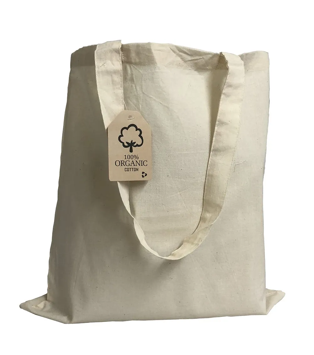 240 ct Organic Cotton Canvas Tote Bags - By Case