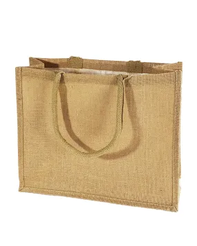 48 ct Large Burlap Shopping Bags / Reusable Jute Totes - By Case