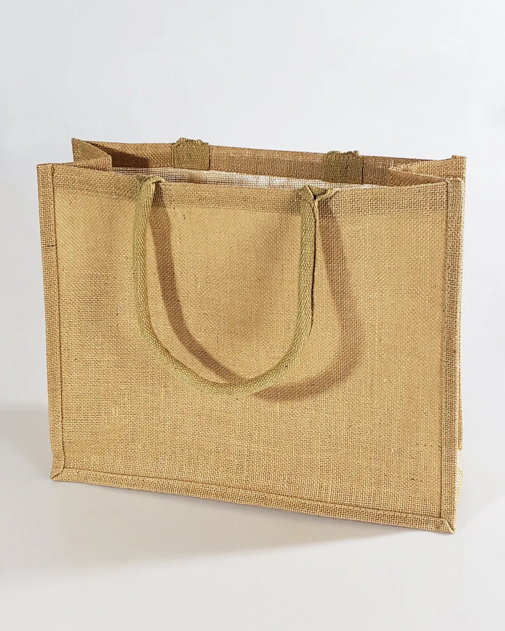 48 ct Large Burlap Shopping Bags / Reusable Jute Totes - By Case