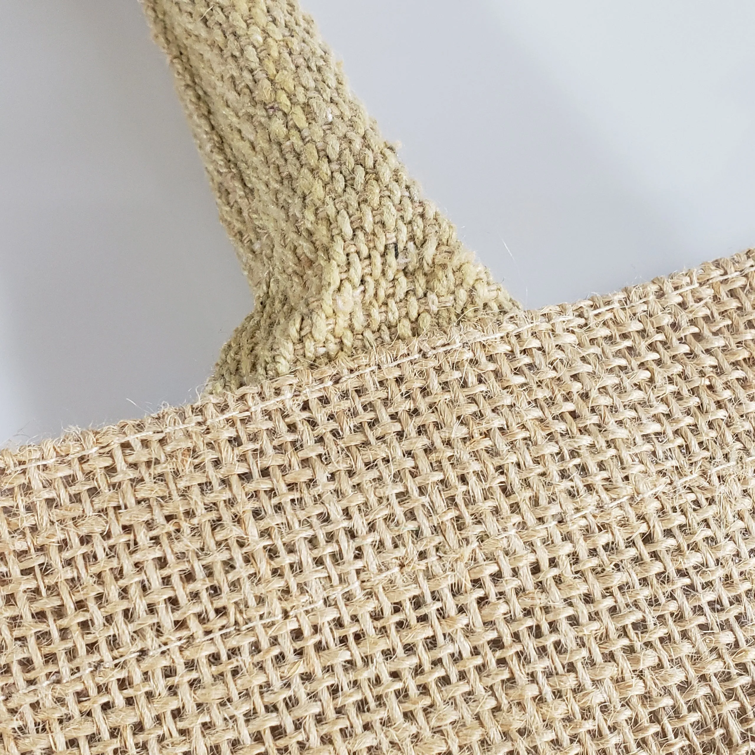 48 ct Large Burlap Shopping Bags / Reusable Jute Totes - By Case