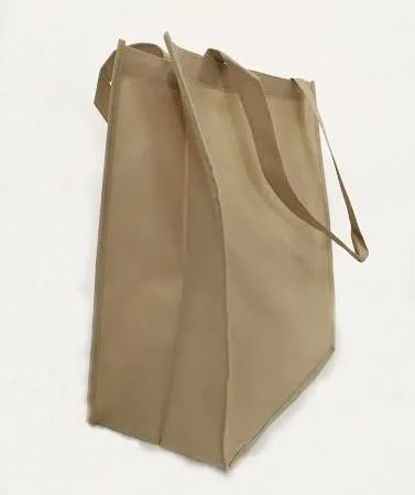 50 ct Large Polypropylene Grocery Tote Bag W/Gusset - Pack of 50