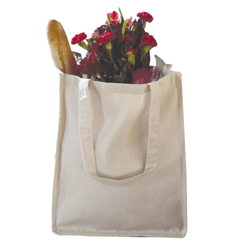 72 ct Jumbo Size Heavy Canvas Wide Shopper Tote Bag - By Case