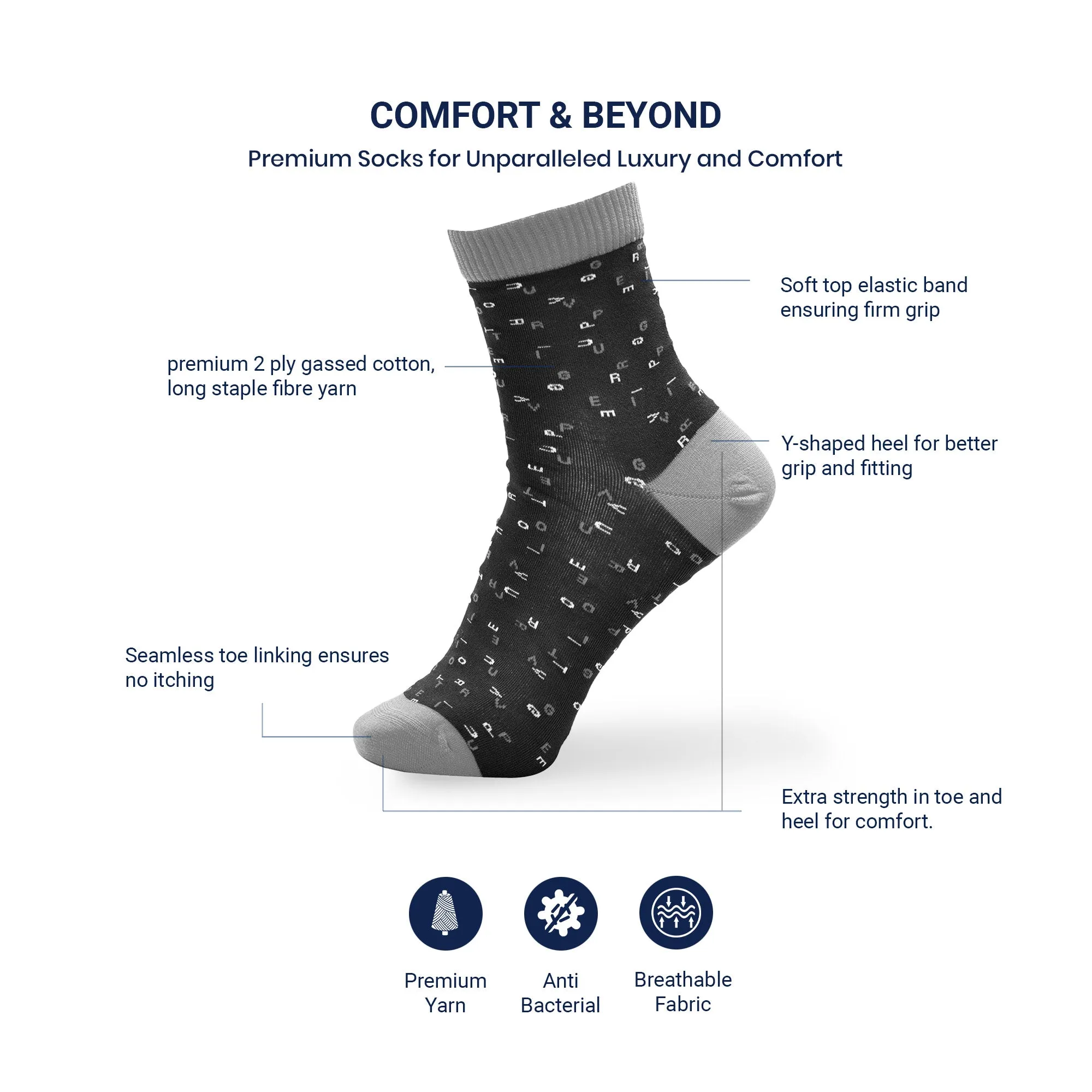 Arctic Sky - Ankle Socks Bamboo Socks