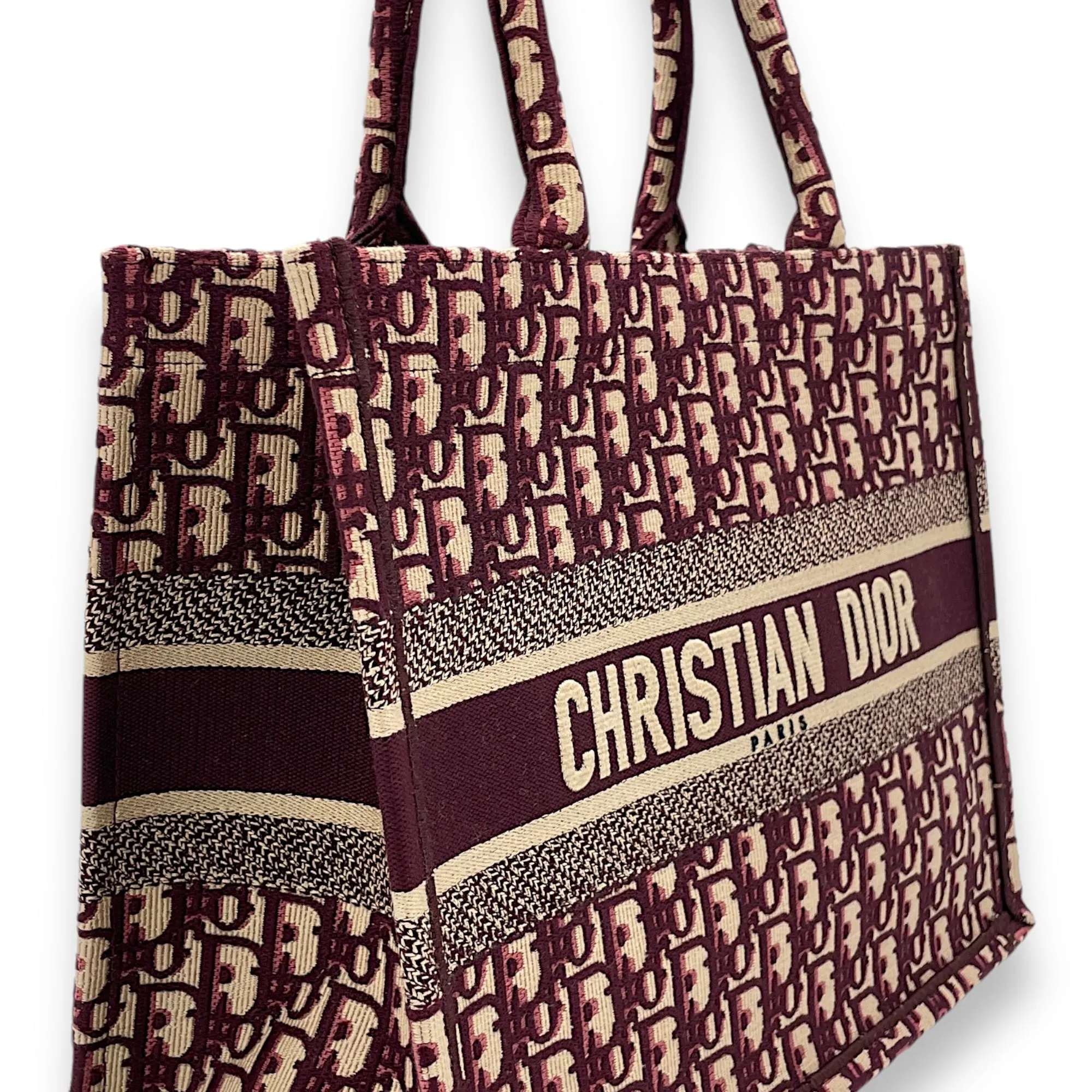 Book Tote Medium Maroon Tote Bag in Canvas