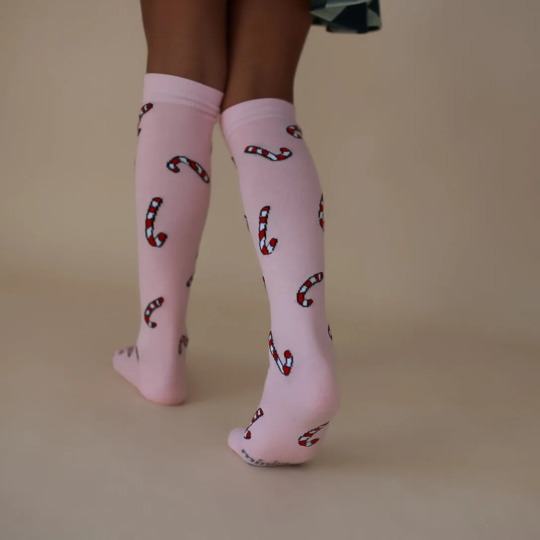 CANDY CANE| knee high socks