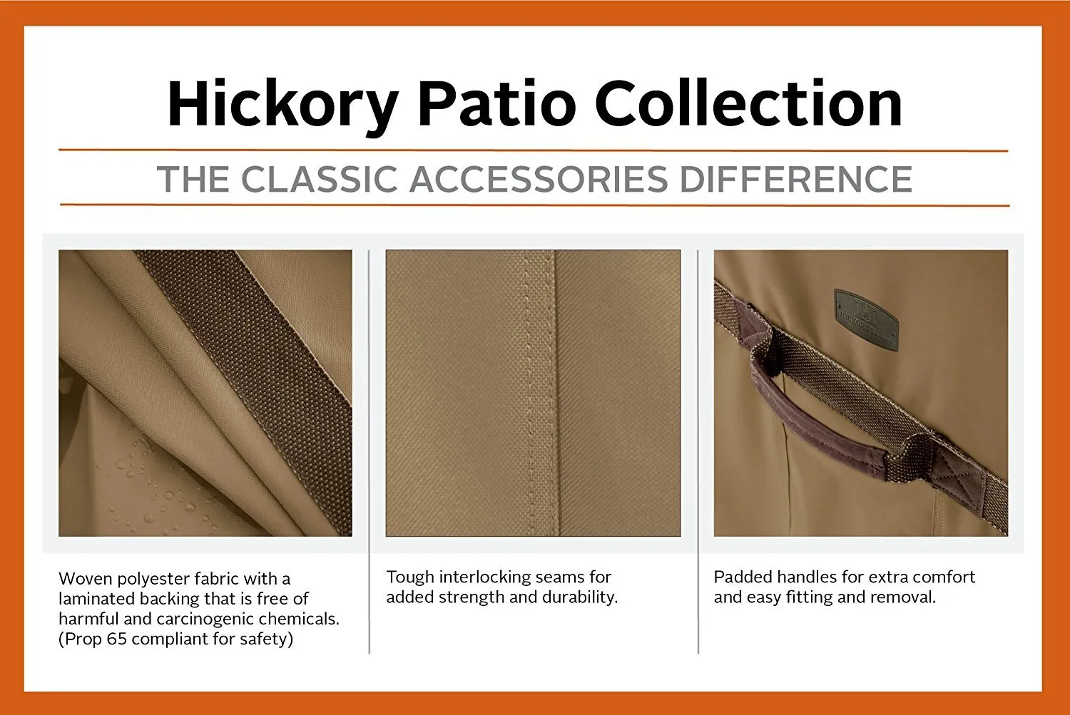 Classic Accessories Hickory Heavy Duty Stackable Patio Chair Cover - Durable and Water Resistant Patio Set Cover (55-207-012401-EC)