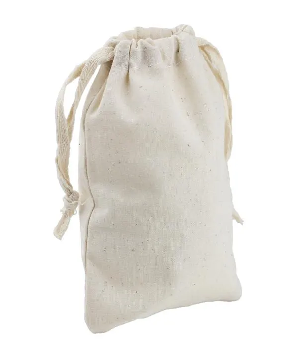 Cotton Drawstring Pouches Drawstring Favor Bags (Pack of 12)