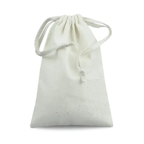 Cotton Drawstring Pouches Drawstring Favor Bags (Pack of 12)