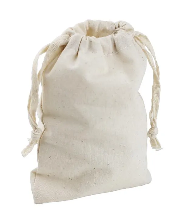 Cotton Drawstring Pouches Drawstring Favor Bags (Pack of 12)