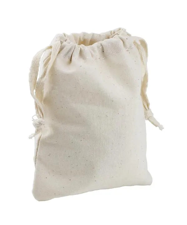 Cotton Drawstring Pouches Drawstring Favor Bags (Pack of 12)