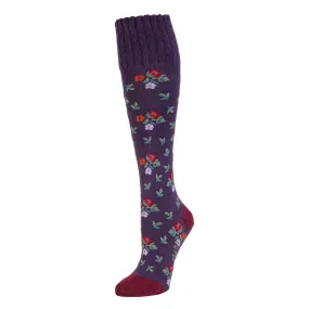 Fiona - Organic Cotton Knee Socks - Plum