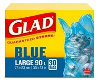 Glad Blue Easy-Tie Large Garbage 90L 30's