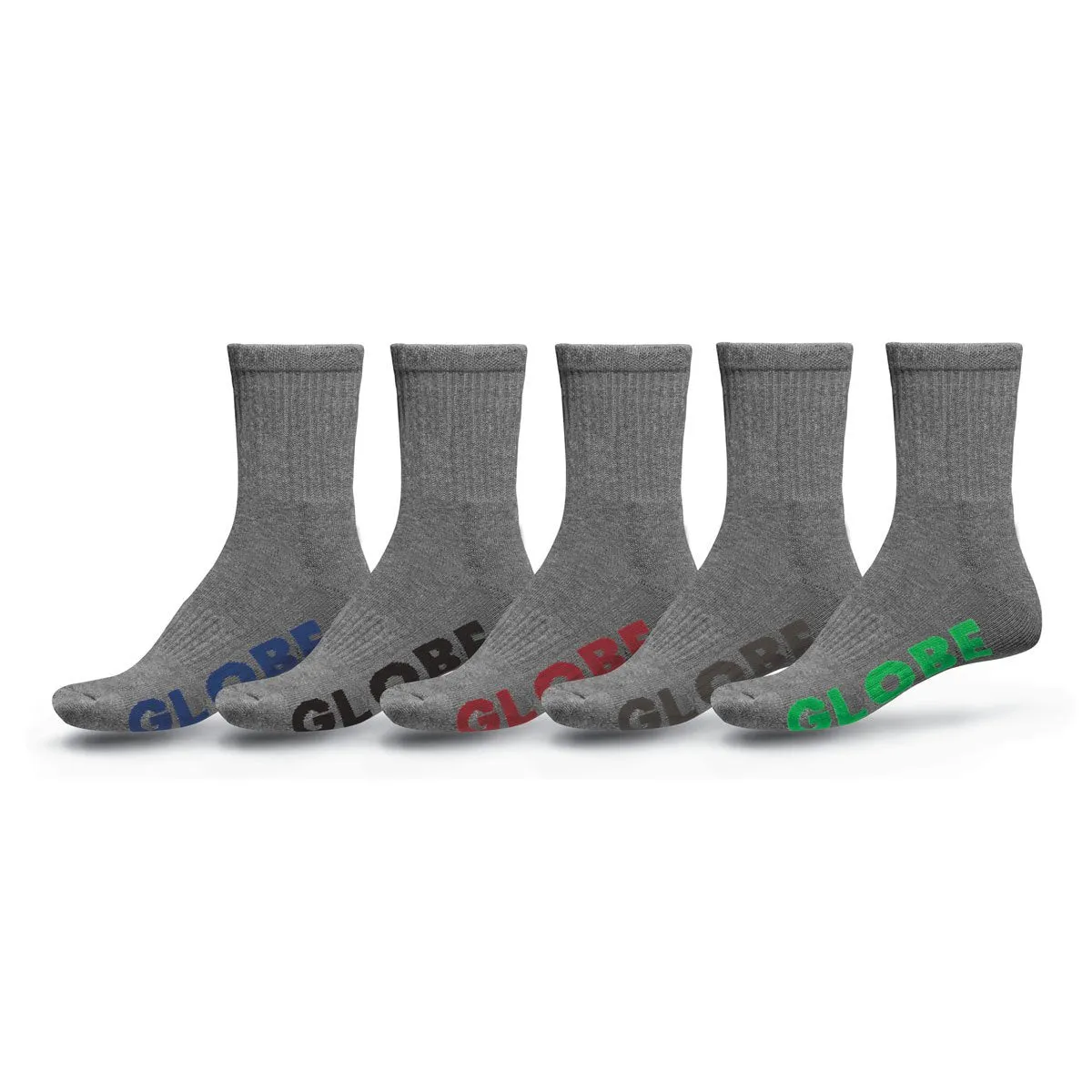 Globe BOYS STEALTH CREW SOCK 5 Pack Grey