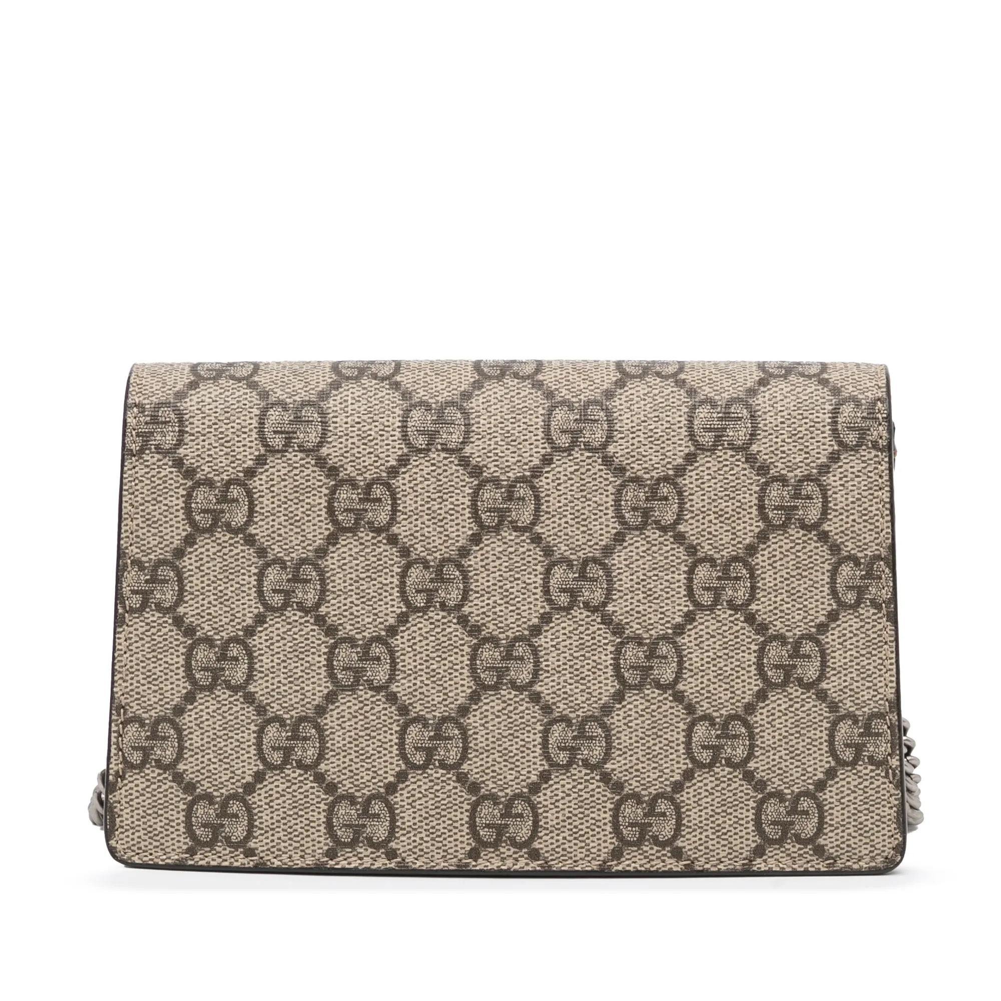 Gucci Dionysus Super Mini Brown GG Supreme Canvas Silver