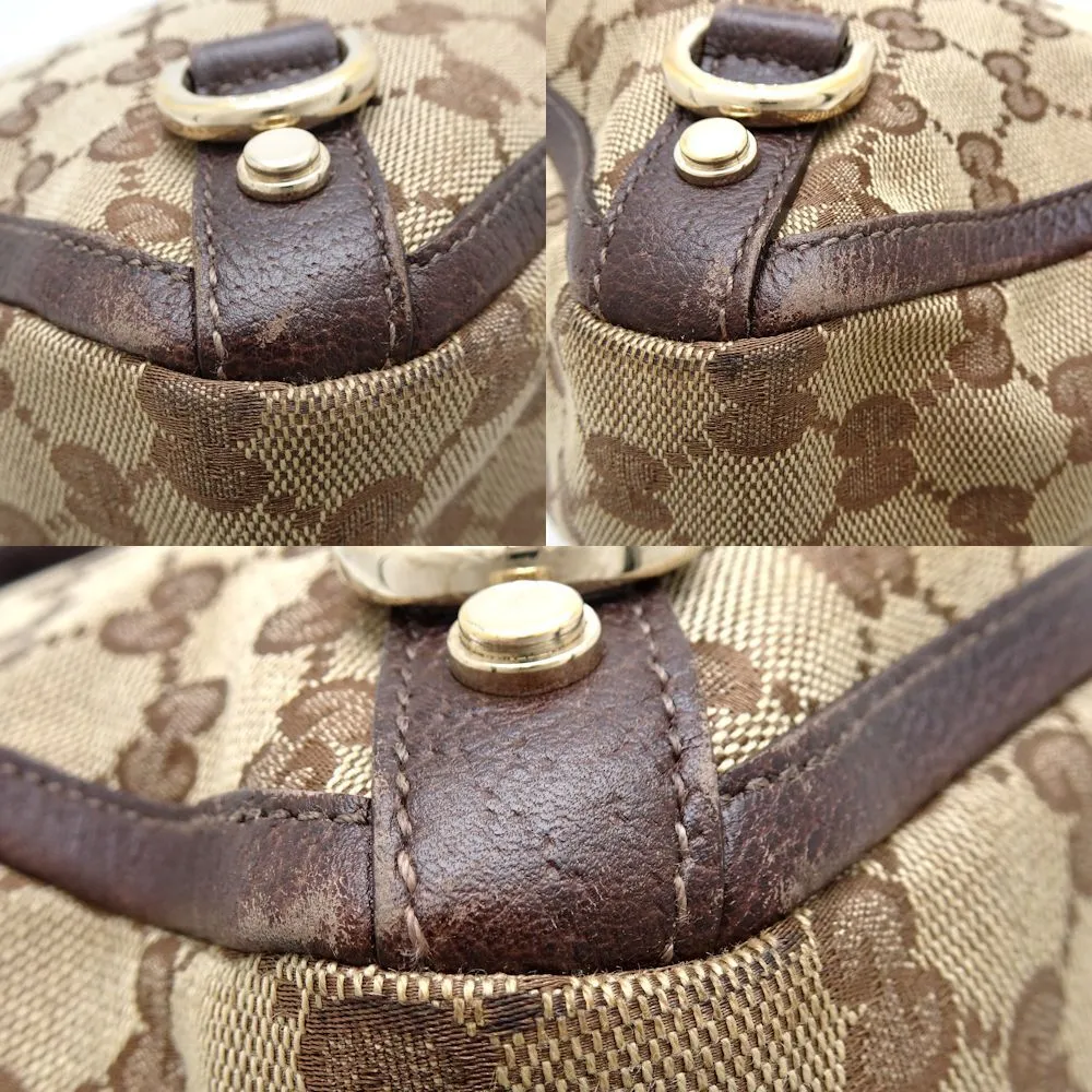 Gucci Tote Bag Abbey Gg Canvas/ Leather