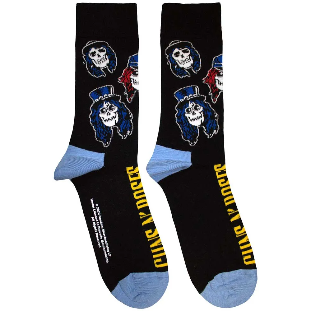 Guns N' Roses Unisex Ankle Socks: Skulls Band (UK Size 7 - 11)