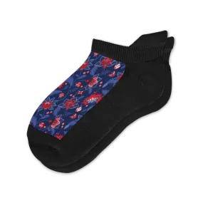 Indigo Crimson Ankle Socks