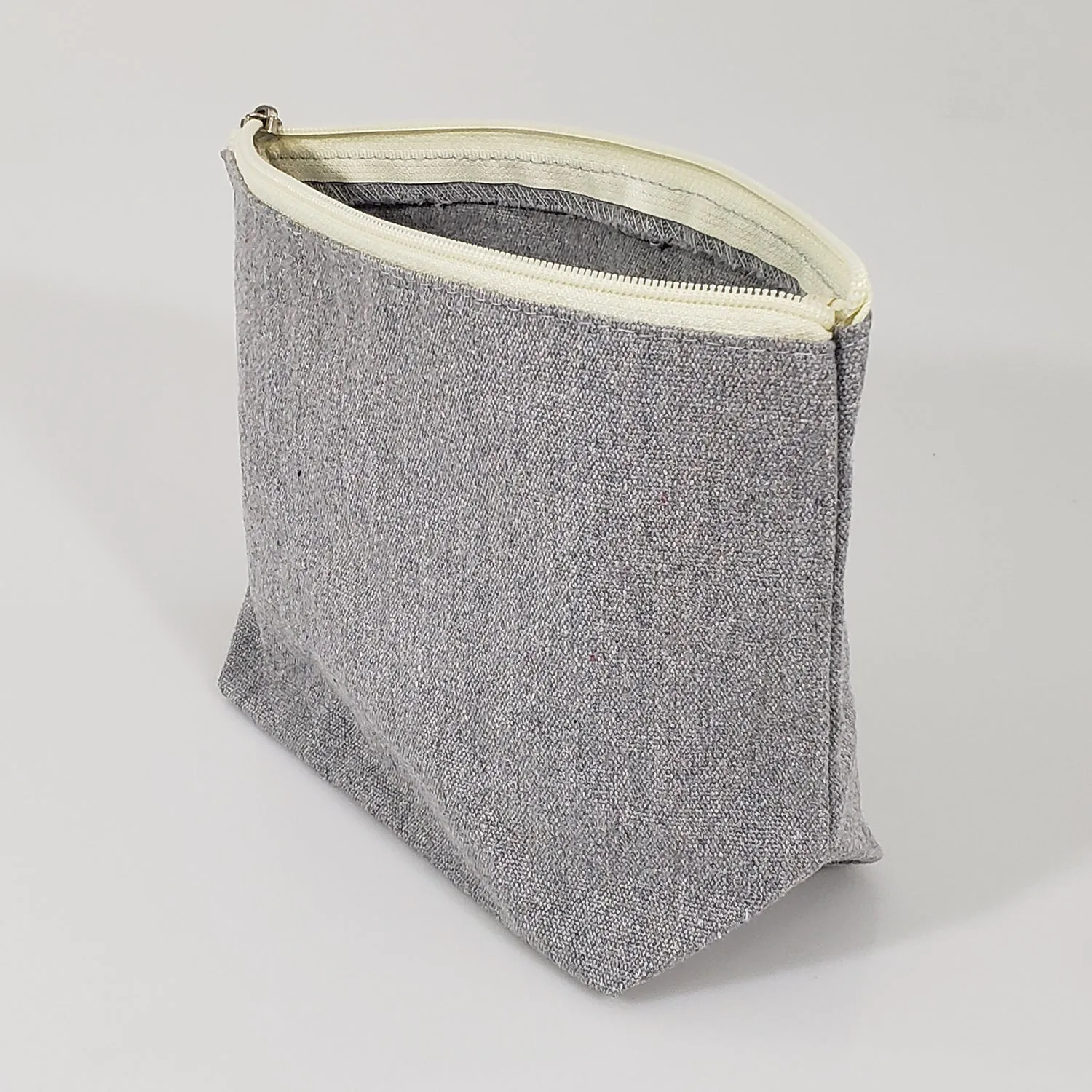 Large Size Recycled Flat Zipper Cosmetic Bag - RC692