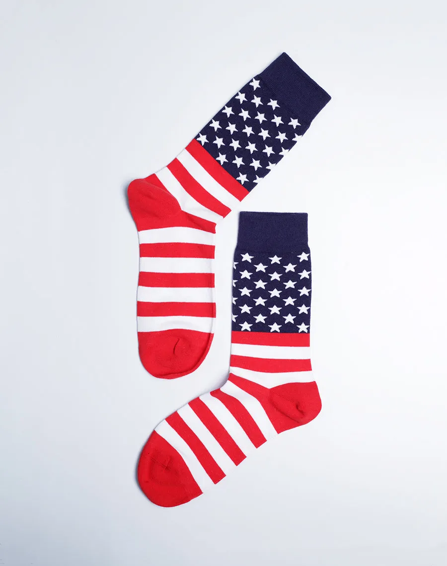 Men's United States of America Flag Crew Socks