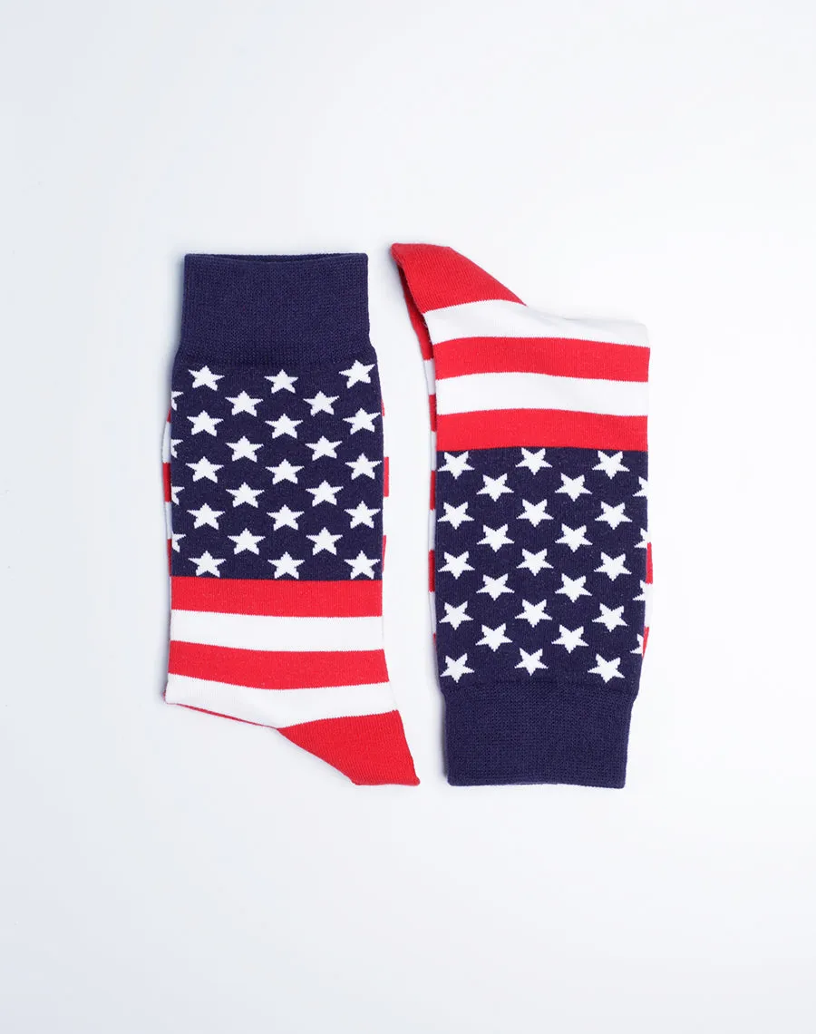 Men's United States of America Flag Crew Socks