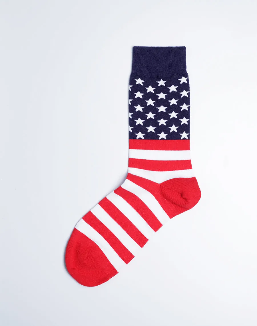 Men's United States of America Flag Crew Socks