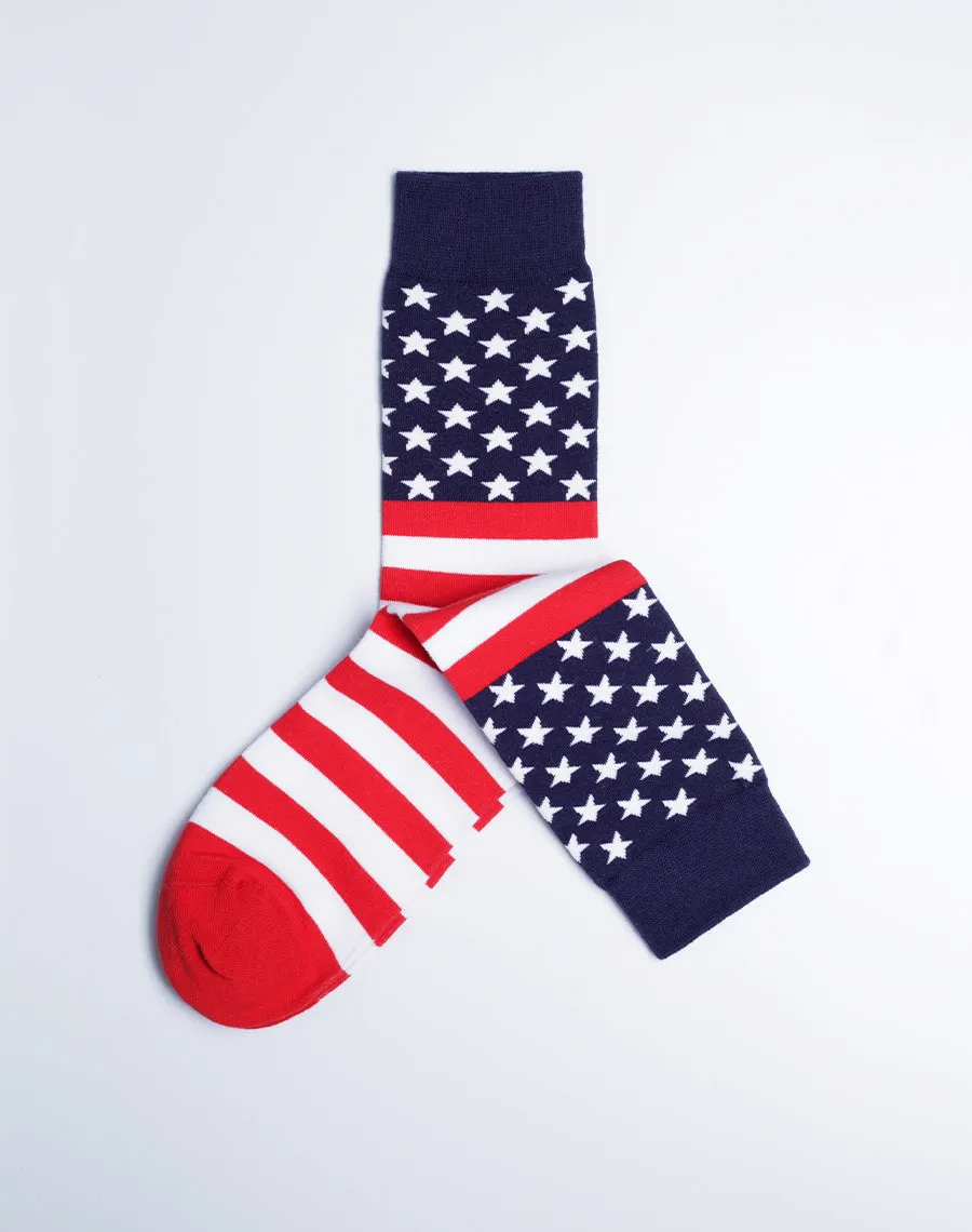 Men's United States of America Flag Crew Socks