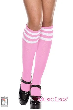 Music Legs Hosiery Acrylic Knitted Triple Stripe Knee High Socks ML5726