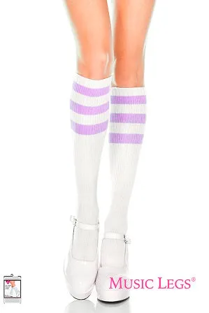 Music Legs Hosiery Acrylic Knitted Triple Stripe Knee High Socks ML5726