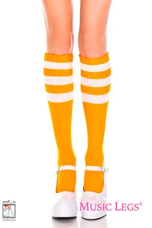 Music Legs Hosiery Acrylic Knitted Triple Stripe Knee High Socks ML5726