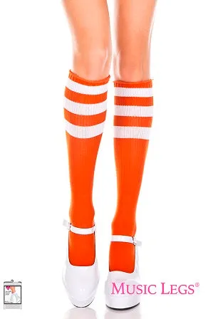 Music Legs Hosiery Acrylic Knitted Triple Stripe Knee High Socks ML5726