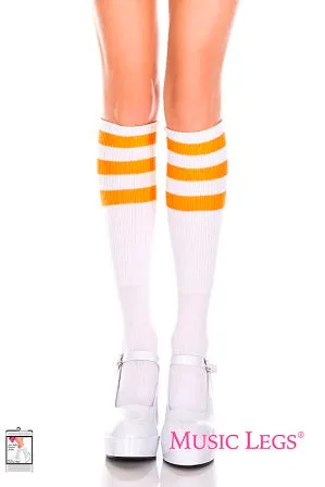 Music Legs Hosiery Acrylic Knitted Triple Stripe Knee High Socks ML5726