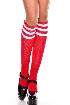 Music Legs Hosiery Acrylic Knitted Triple Stripe Knee High Socks ML5726