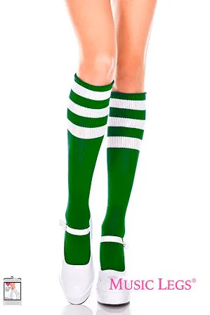 Music Legs Hosiery Acrylic Knitted Triple Stripe Knee High Socks ML5726