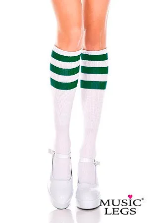 Music Legs Hosiery Acrylic Knitted Triple Stripe Knee High Socks ML5726