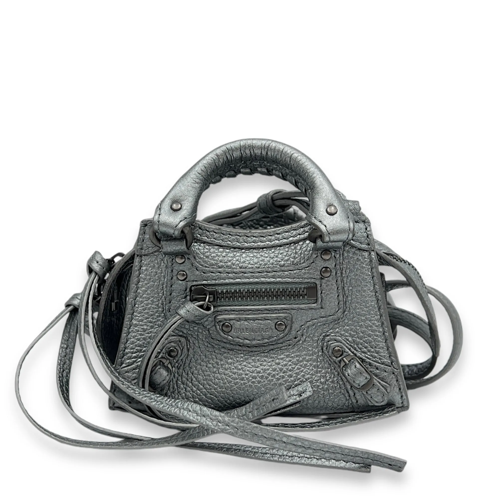 Neo Classic Super Nano Crossbody bag in Calfskin, Gunmetal Hardware