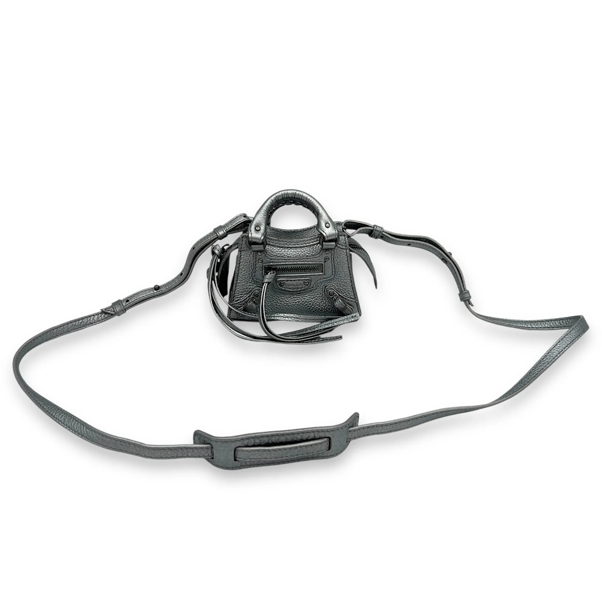 Neo Classic Super Nano Crossbody bag in Calfskin, Gunmetal Hardware