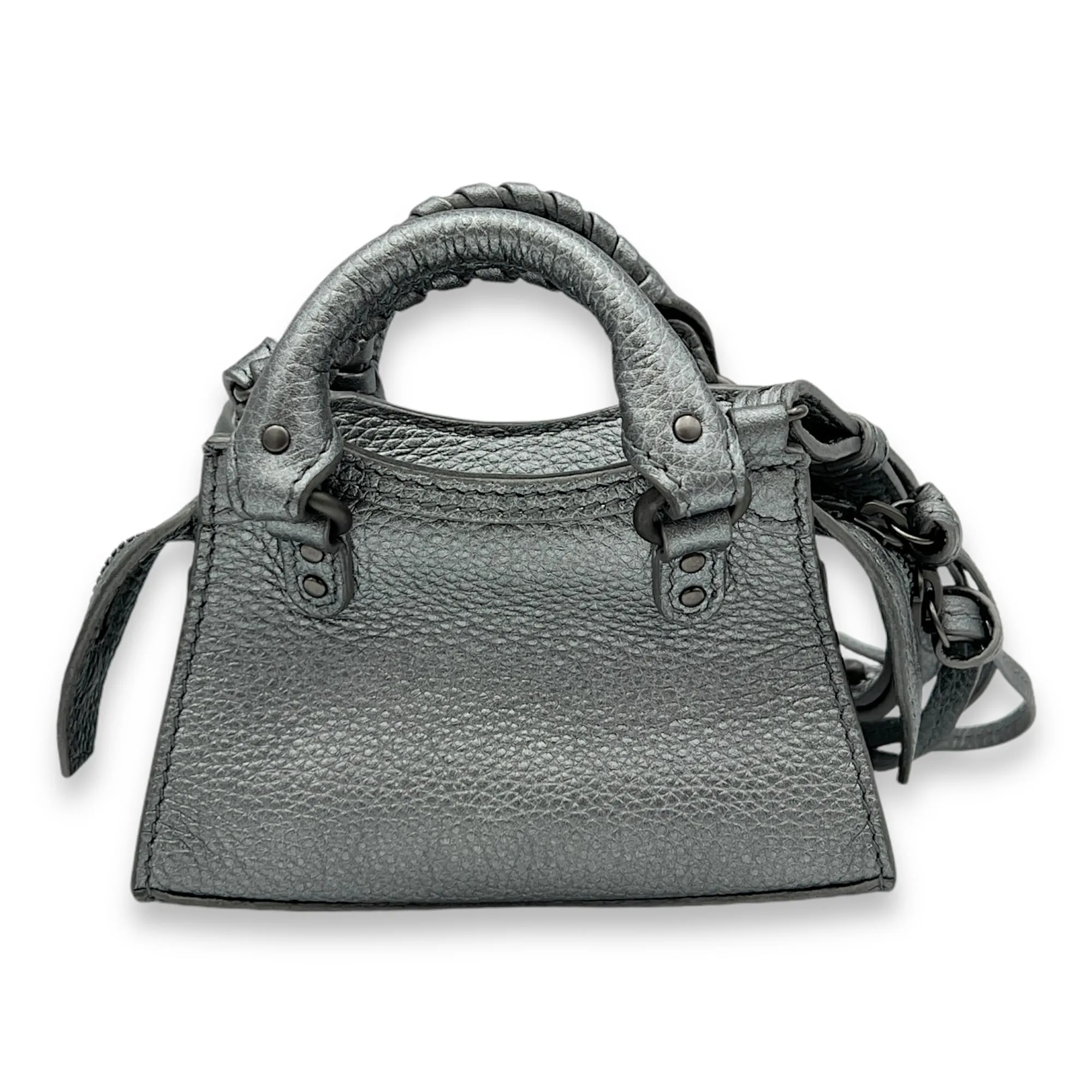 Neo Classic Super Nano Crossbody bag in Calfskin, Gunmetal Hardware