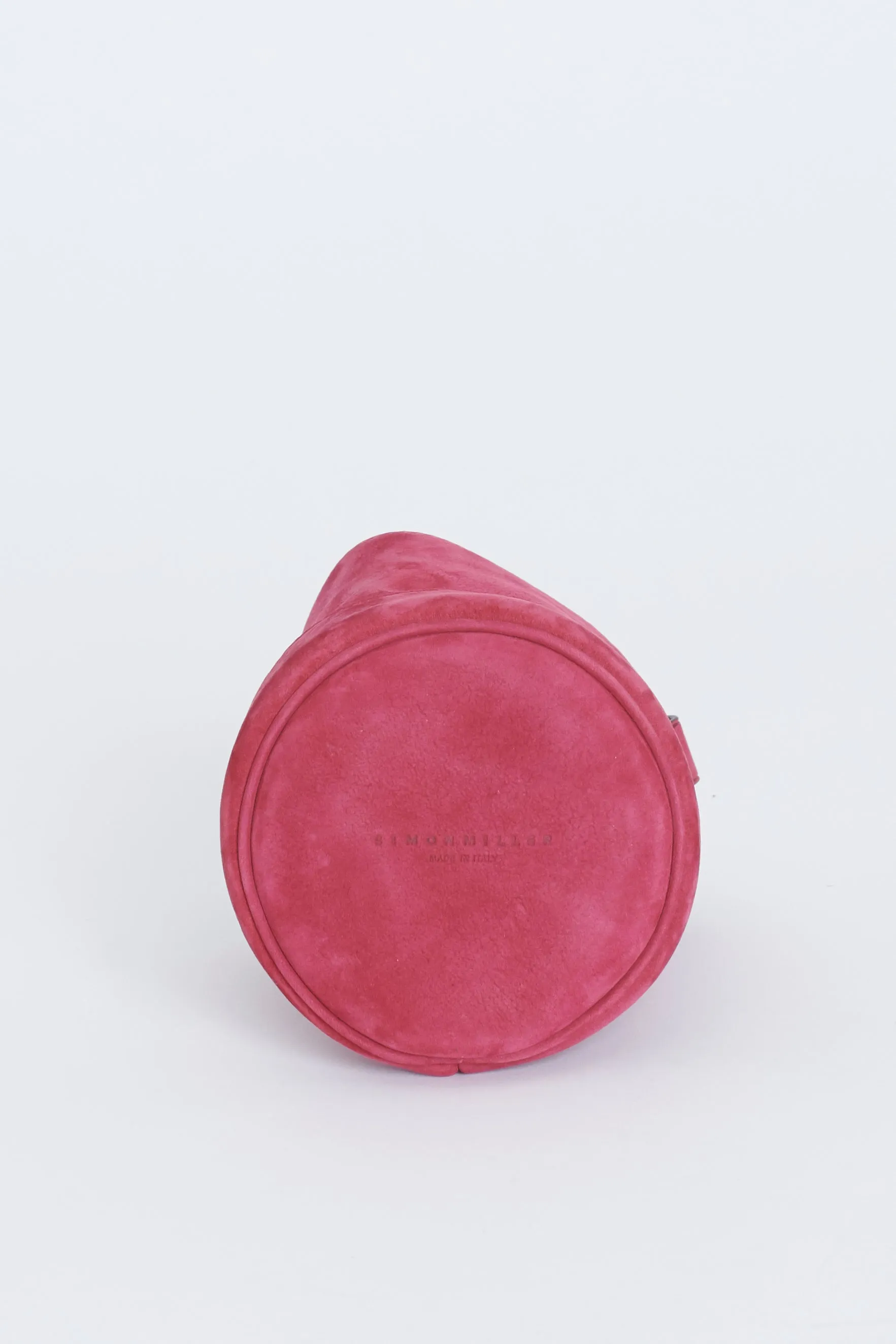 Pink Suede Mini Bonsai Preowned Bucket Bag