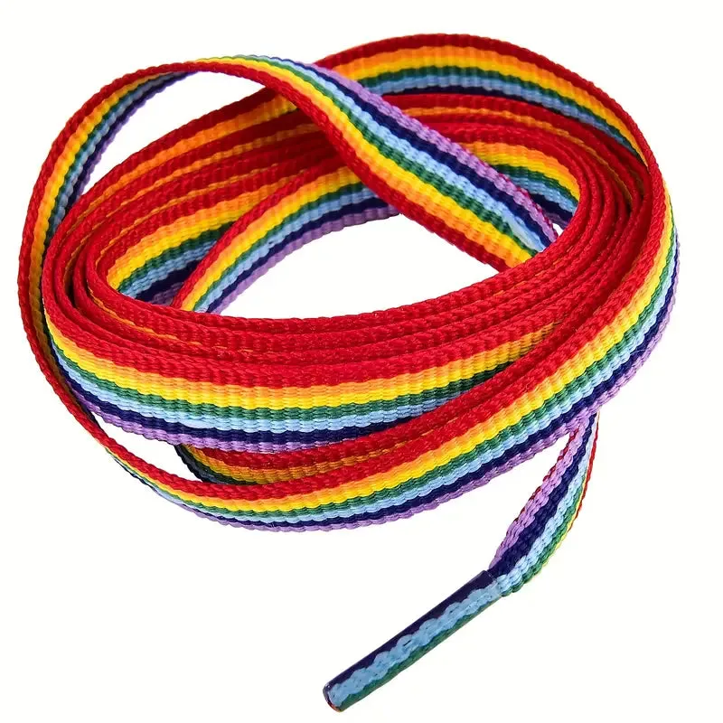 Rainbow LGBT Pride Stripes Boot Laces 160cm