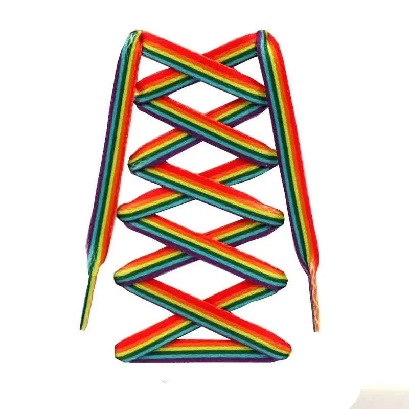 Rainbow LGBT Pride Stripes Boot Laces 160cm