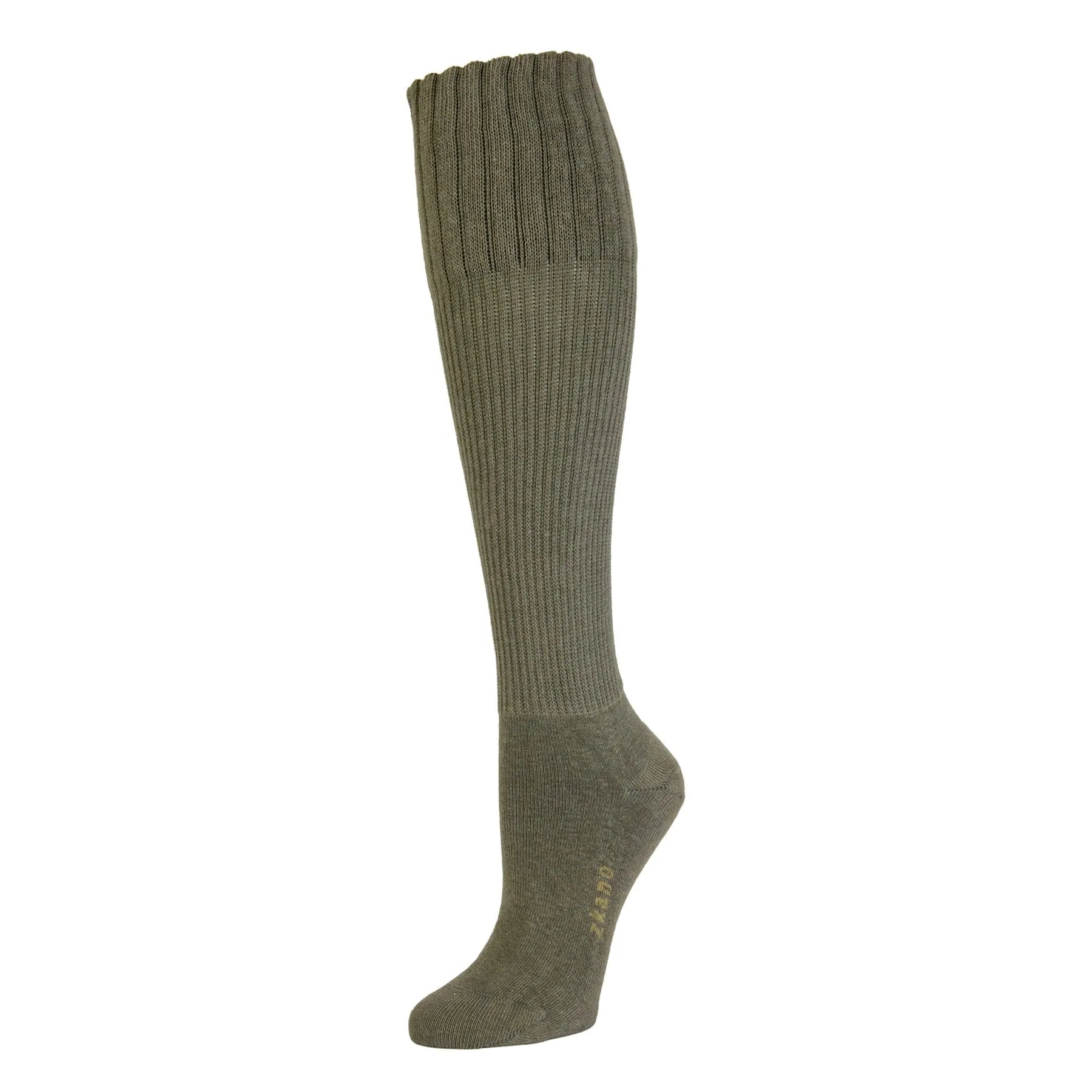 Rib Knit - Organic Cotton Knee Socks - Olivine